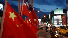 中国軍、台湾周辺で軍事演習　「厳重な警告」と発表