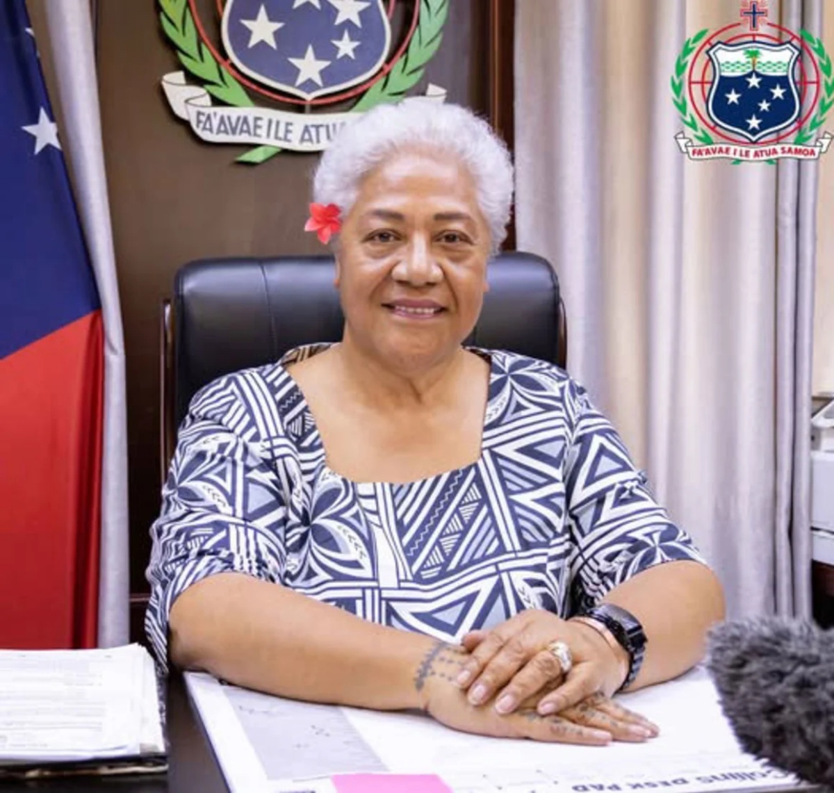 フィアメ・ナオミ・マタアファ首相は３月３１日、３０日間の非常事態を宣言した/Government of Samoa