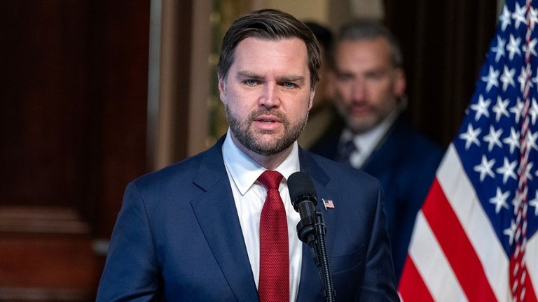 米国のバンス副大統領の発言に対して、中国で批判の声が噴出している/Ron Sachs/CNP/Bloomberg/Getty Images/File