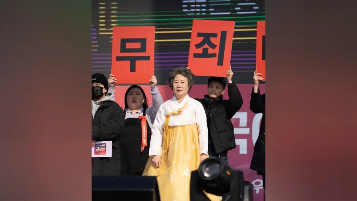 国際女性デーに開催された韓国女性ホットラインのイベントに登壇したチェ・マルジャさん=25年3月8日/Lee Chakyeong