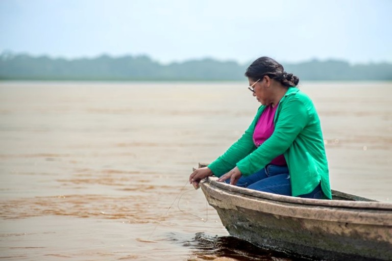 先住民クカマ族のマリ・ルス・カナキリ・ムラヤリさんはマラニョン川の保護に尽力してきた/Goldman Environmental Prize