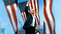 プーチン氏が贈った謎のトランプ氏肖像画、制作者が詳細明かす
