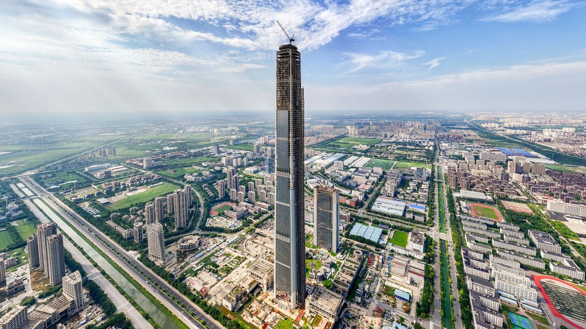 昨年８月に発表された高さ５９７メートルの超高層ビル「高銀金融１１７」のイラスト/Costfoto/NurPhoto/Shutterstock
