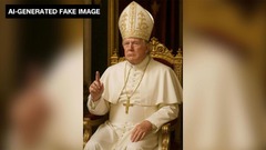 ローマ教皇に扮した生成画像、「どこから来たのか分からない」　トランプ氏