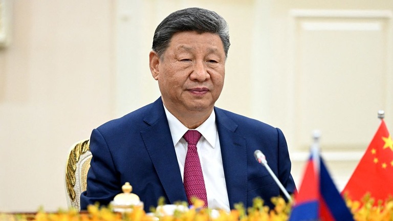 中国の習近平（シーチンピン）国家主席＝４月、カンボジア・プノンペン/Agence Kampuchea Press/Reuters