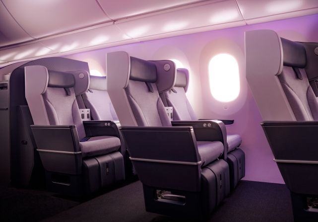 ニュージーランド航空の「７８７―９ドリームライナー」の「プレミアム・エコノミー」/Air New Zealand