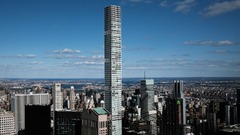 極細の超高層マンションに「数千カ所のひび割れ」、管理組合が提訴　ＮＹ