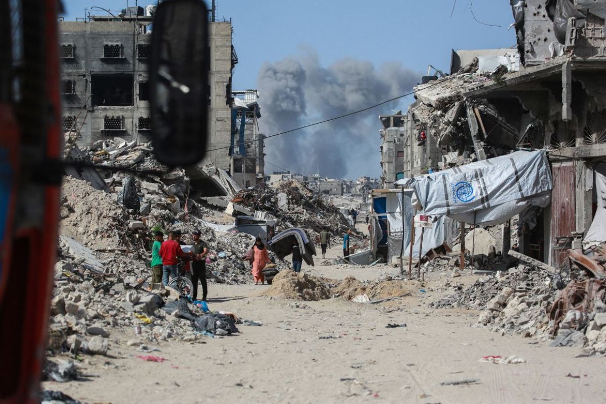 イスラエル軍がガザで新たな軍事作戦を開始した/Bashar Taleb/AFP/Getty Images