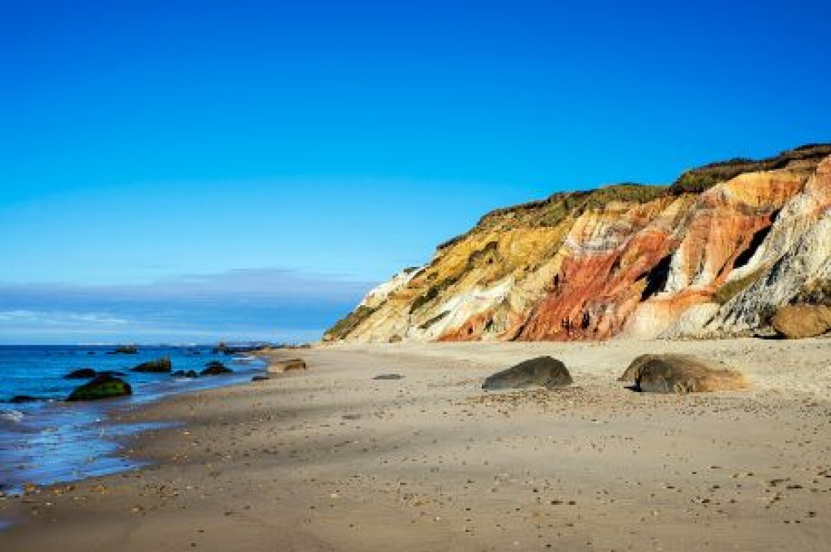 米マサチューセッツ州のモシャップ・ビーチ/Moshup Beach, Martha's Vineyard, Massachusetts:
