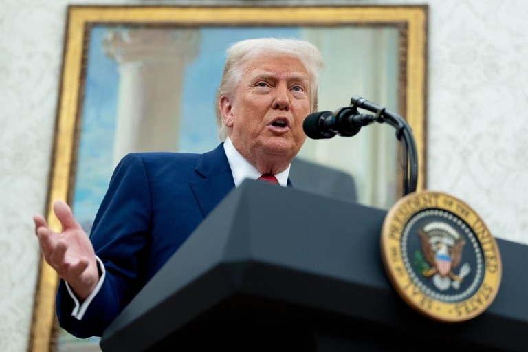 トランプ米大統領＝２８日/Chris Kleponis/CNP/Bloomberg/Getty Images via CNN Newsource