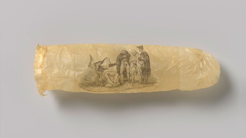 性的描写が施された１９世紀の希少なコンドーム、アムステルダム国立美術館で公開