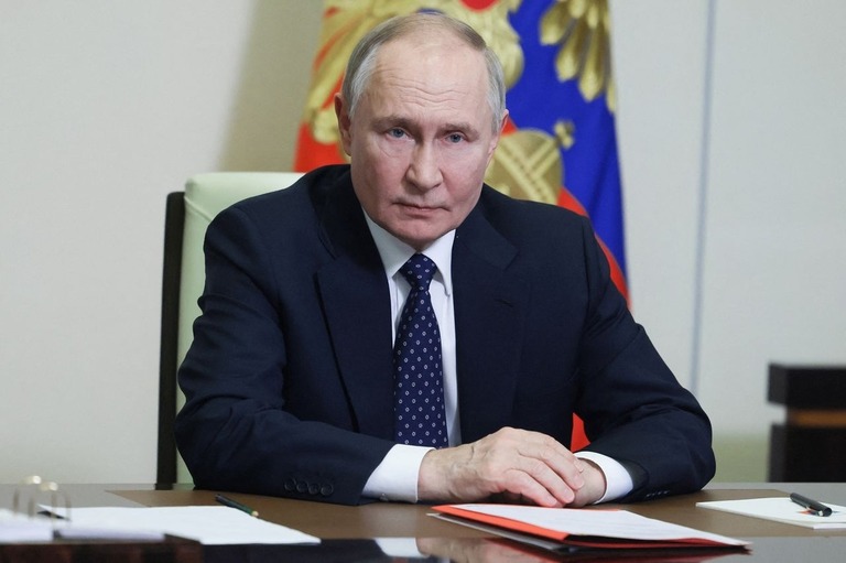 ロシアのプーチン大統領＝３月/Aleksey Babushkin/AFP/Getty Images