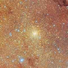 球状星団ＮＧＣ６５４４の輝く数万個の星
