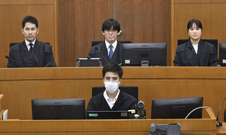 那覇地方裁判所が性的暴行で有罪となった米海兵隊員に懲役７年の判決を言い渡した/Kyodo News/AP via CNN Newsource