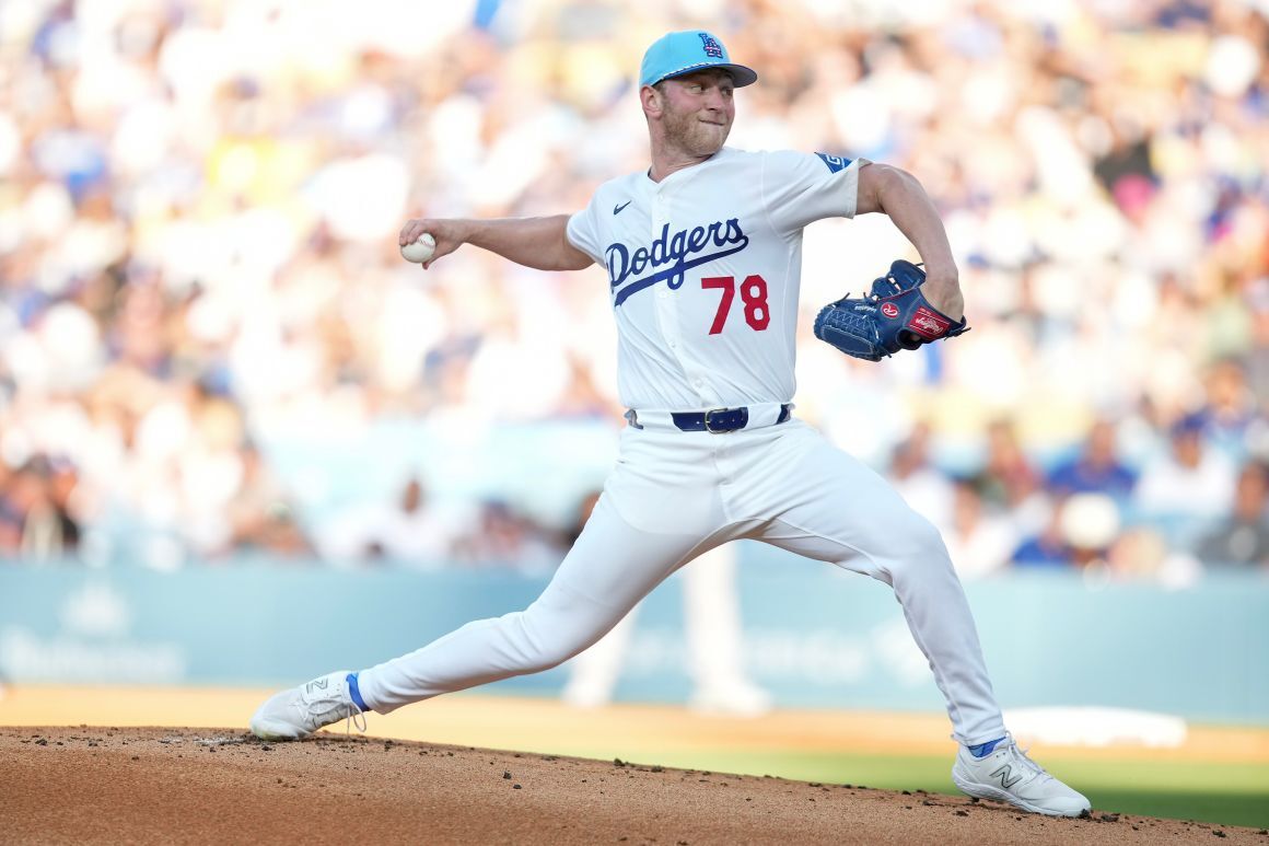 ドジャース先発のカスペリアは3イニングしかもたなかった/Eric Thayer/Getty Images