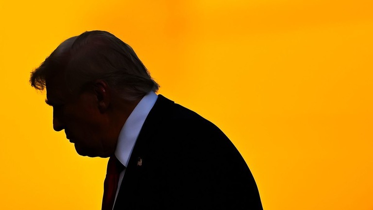 サッカーＦＩＦＡクラブワールドカップ（Ｗ杯）決勝戦で撮影されたトランプ氏の写真/David Ramos/Getty Images
