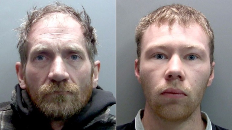 ダニエル・グラハム被告（左）とアダム・カラザーズ被告に量刑が言い渡された/Northumbria Police/PA/AP