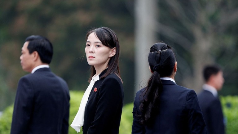 北朝鮮の金正恩（キムジョンウン）総書記の妹の金与正（キムヨジョン）氏＝２０１９年３月、ベトナム・ハノイ/Jorge Silva/Reuters