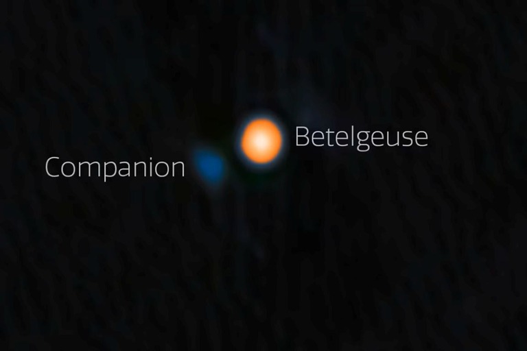 天文学者らが赤色超巨星ベテルギウスの近くに伴星とみられる暗い天体の存在を検知した/International Gemini Observatory/NOIRLab/NSF/AURA