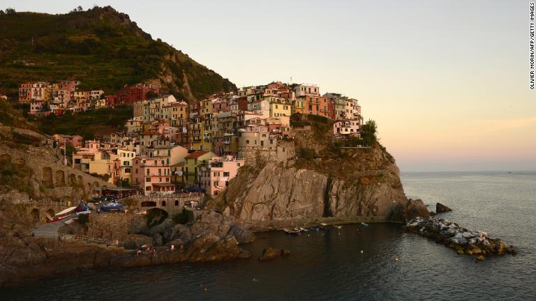 時の流れに取り残されたような５つの村で構成されるイタリアのチンクエ・テッレ/Olivier Morin/AFP/Getty Images